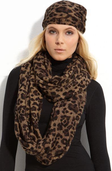 michael kors leopard scarves|Michael Kors hat and gloves.